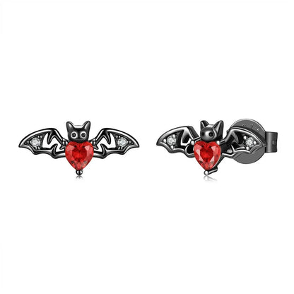 Glow-in-the-Dark Bat Stud Earrings