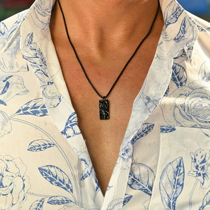 Geometric Rectangular Pendant Necklace