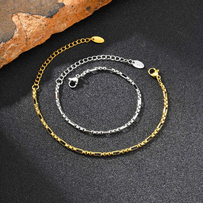 Minimalistisches 2,4 mm großes Panzerkettenarmband