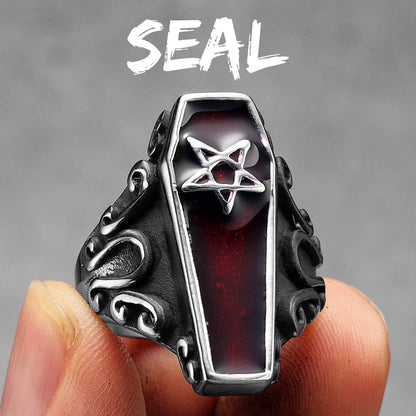 Gothic Vampire Coffin Ring
