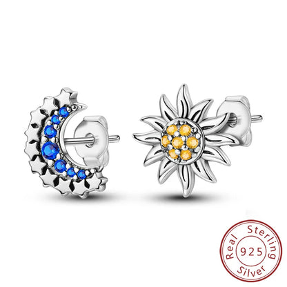 Star & Moon Hoop Earrings