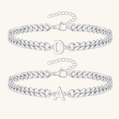 Kubanisches Kettenarmband mit AZ-Initialen
