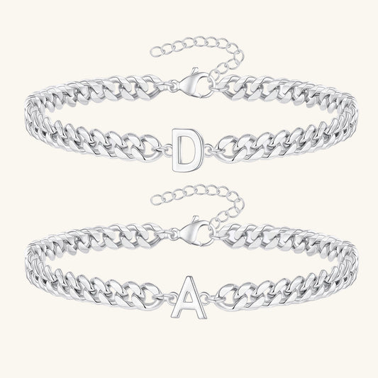 Kubanisches Kettenarmband mit AZ-Initialen
