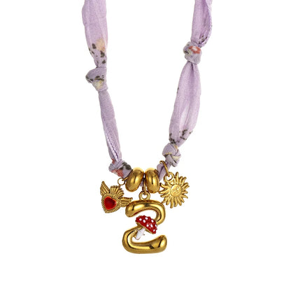 Colorful Silk Scarf Necklace