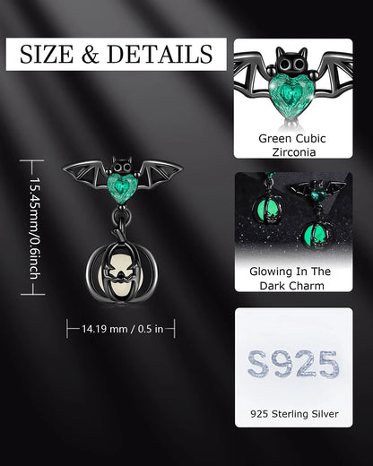 Glow-in-the-Dark Bat Stud Earrings