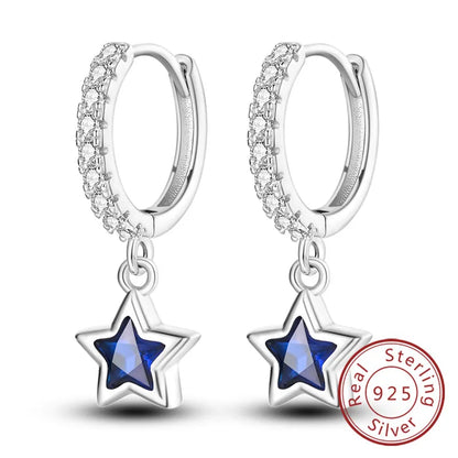 Star & Moon Hoop Earrings