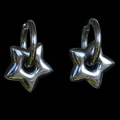 Heart & Star Hoop Earrings