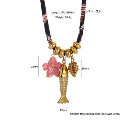 Ocean Scarf Necklace