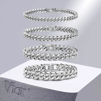 Massives kubanisches Gliederarmband (6–12 mm)