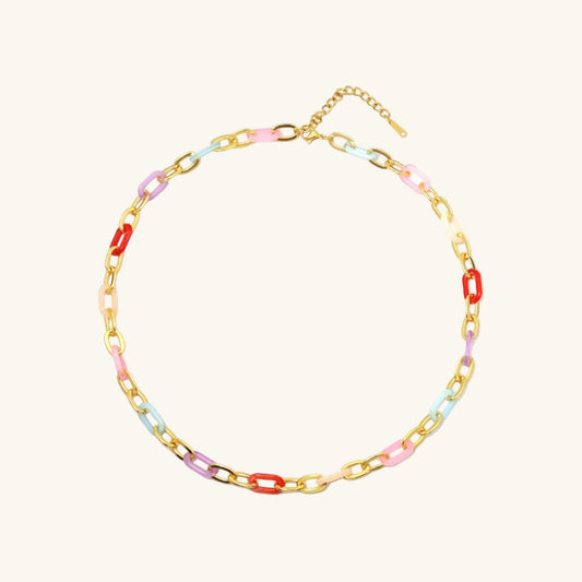 Bunte Emaille-Gliederkette