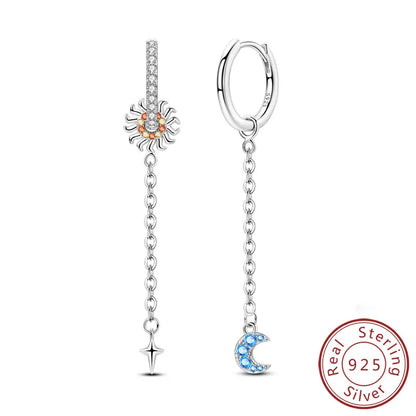 Star & Moon Hoop Earrings