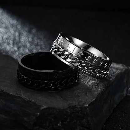 Viking Rune Spinner Ring for Anxiety