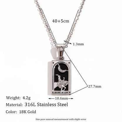 Waterproof Tarot Symbol Necklace