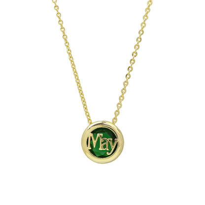 12 Birthstone Pendant Necklace