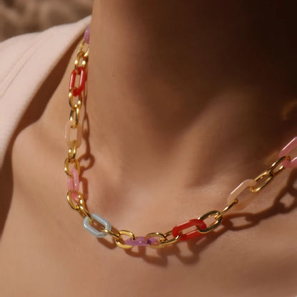 Bunte Emaille-Gliederkette