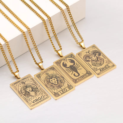 12 Zodiac Tarot Necklace