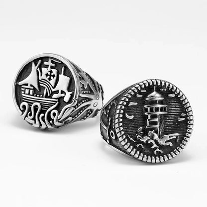 The Captain's Nautical Anchor Ring