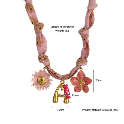 Colorful Silk Scarf Necklace