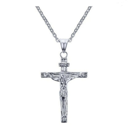 Stainless Steel Outline Cross Pendant