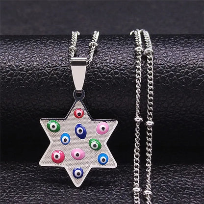 Star of David Heart Pendant Necklace