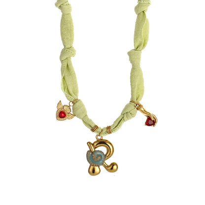 Colorful Silk Scarf Necklace