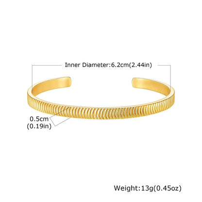 Minimalistischer 5mm C-Cuff Armreif