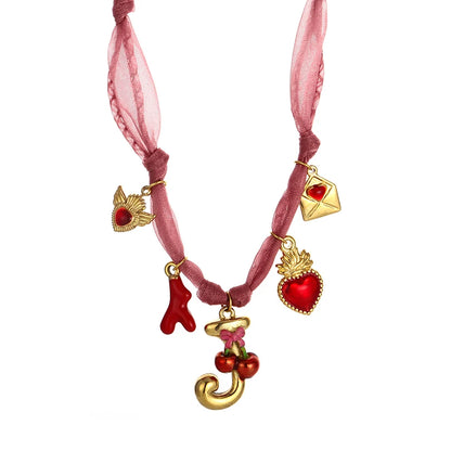 Colorful Silk Scarf Necklace