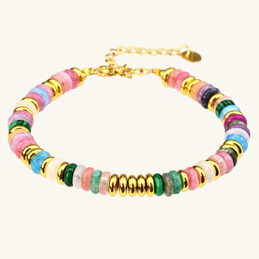 Böhmisches Naturstein-Perlenkettenarmband