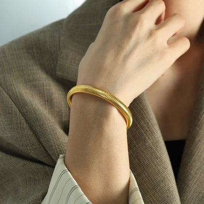 Snake Chain Cuff Bracelet