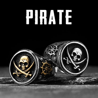 Jolly Roger Pirate Skull Ring