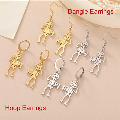 Dancing Skeleton Dangle Earrings
