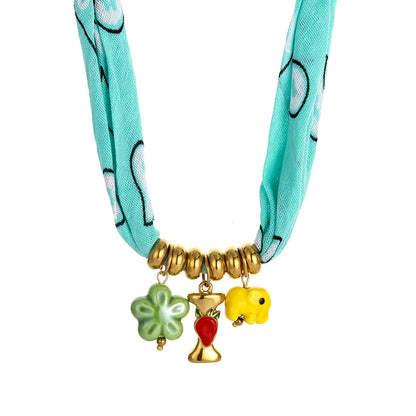 Colorful Silk Scarf Necklace