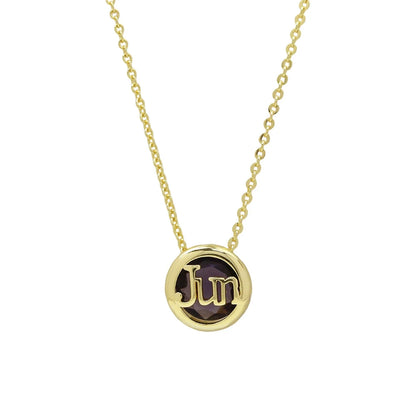 12 Birthstone Pendant Necklace