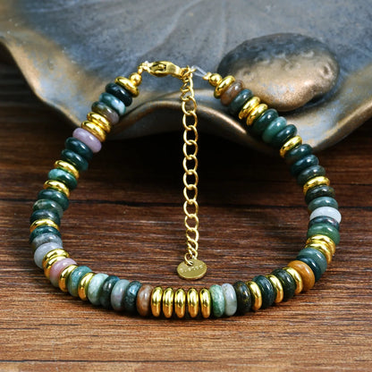 Böhmisches Naturstein-Perlenkettenarmband