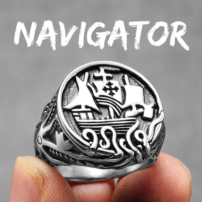 The Captain's Nautical Anchor Ring