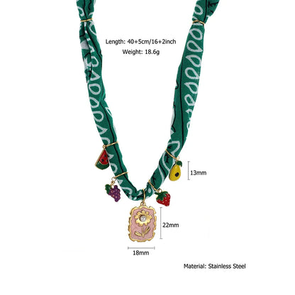 Ocean Scarf Necklace
