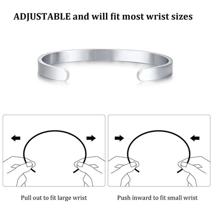 Never Fade Textured Crack Cuff Bangle