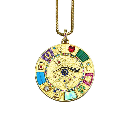 Sterling Silver Wheel of Fortune Amulet