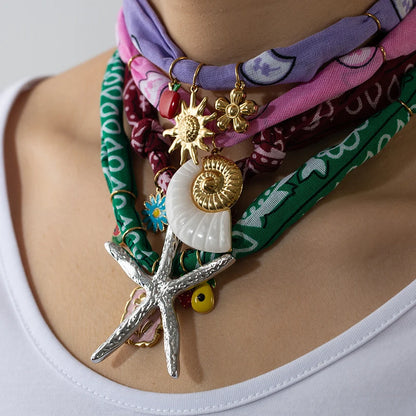 Ocean Scarf Necklace