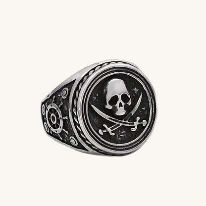 The Cutthroat Pirate Skull & Dagger Ring