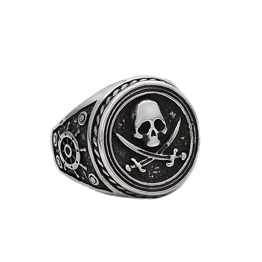 The Cutthroat Pirate Skull & Dagger Ring