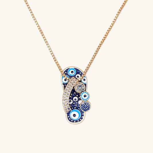 Enamel Slipper Necklace