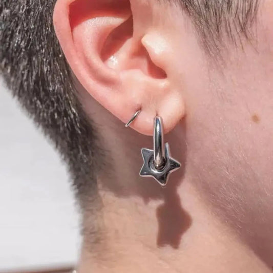 Heart & Star Hoop Earrings