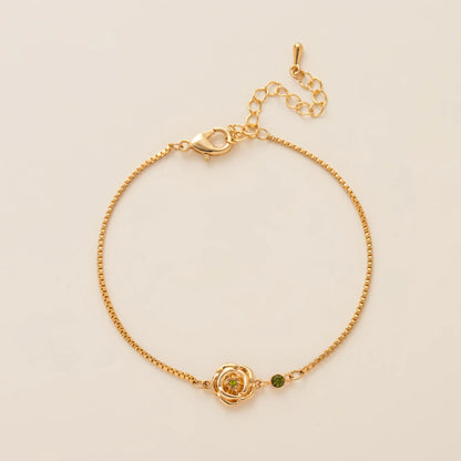 Dezember Armband mit Zirkonia-Blumenanhänger
