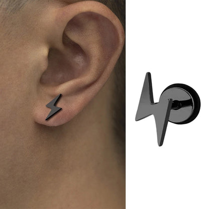 Gothic Dagger & Cross Hoop Earrings