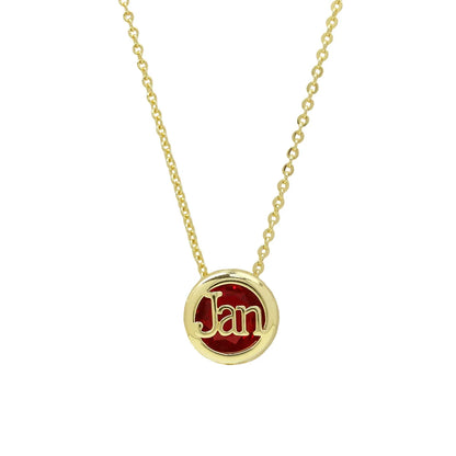 12 Birthstone Pendant Necklace