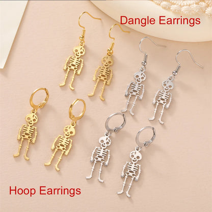 Dancing Skeleton Dangle Earrings