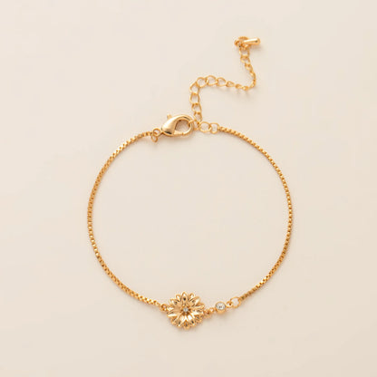 Dezember Armband mit Zirkonia-Blumenanhänger