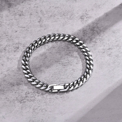 Massives kubanisches Gliederarmband (6–12 mm)