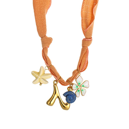 Colorful Silk Scarf Necklace